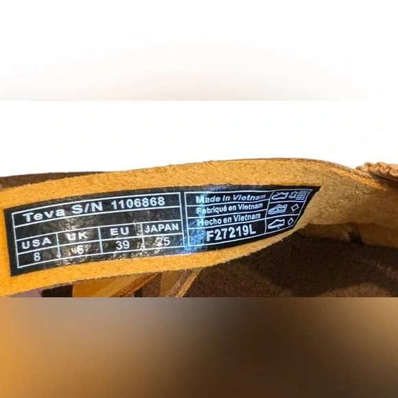 Teva Yellow Women's Sandals - Picture 12 of 13